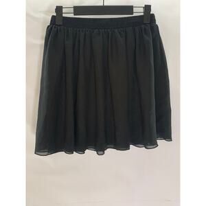 CHIFFON By AMERICAN APPAREL Women's Navy Sheer Elastic Waist Mini Skirt SZ M/L
